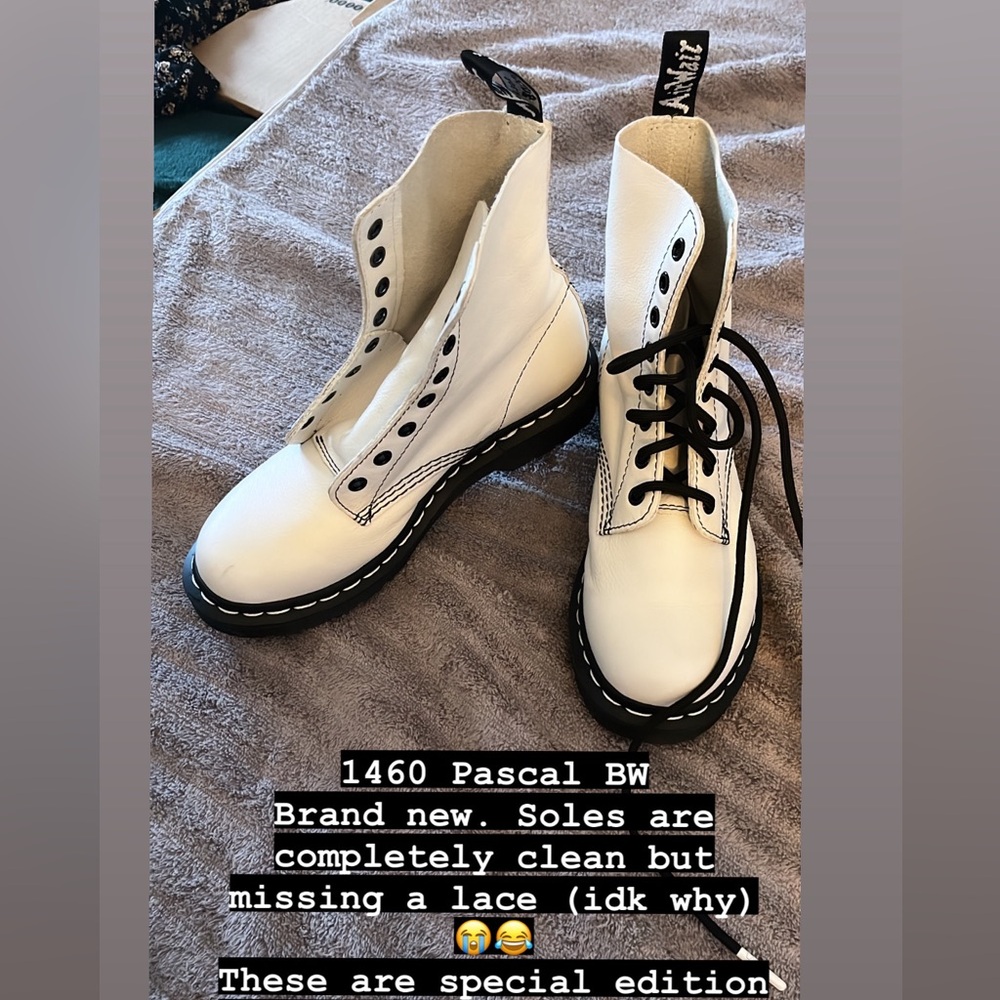 Dr. Marten white boots